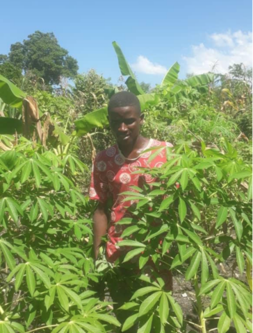 Young farmer in Haiti